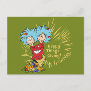 Dings Eins Dings Zwei Happy Things-Giving! Postkarte