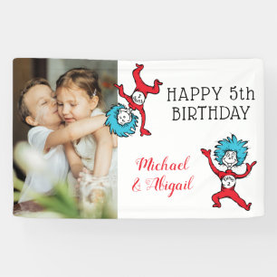 Dings Eins Dings Zwei Zwillings Geburtstag Fügen S Banner