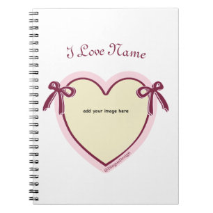 Dingus Bows & Heart Personalisiert Notizblock