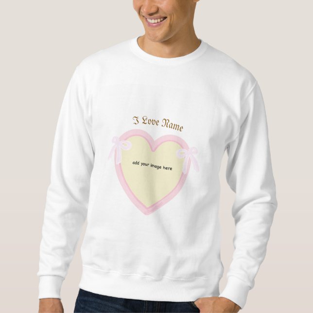 Dingus Bows & Heart Personalisiert Sweatshirt (Vorderseite)