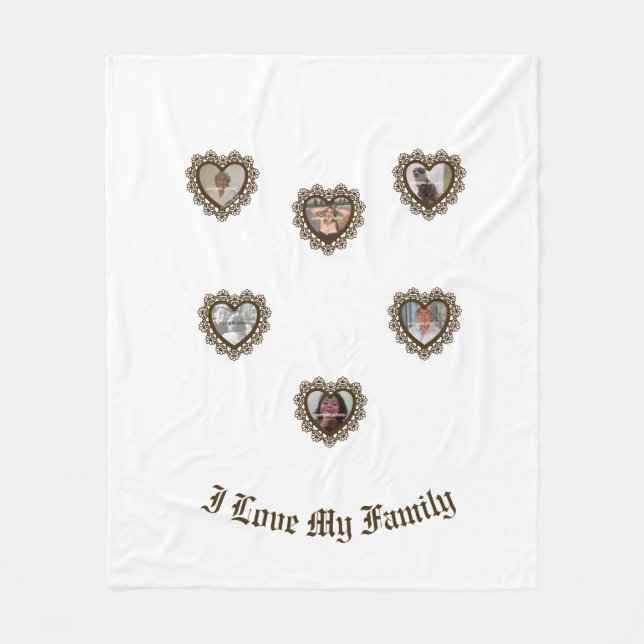 Dingus Heart Lace Rahmen Fleecedecke (Vorderseite)