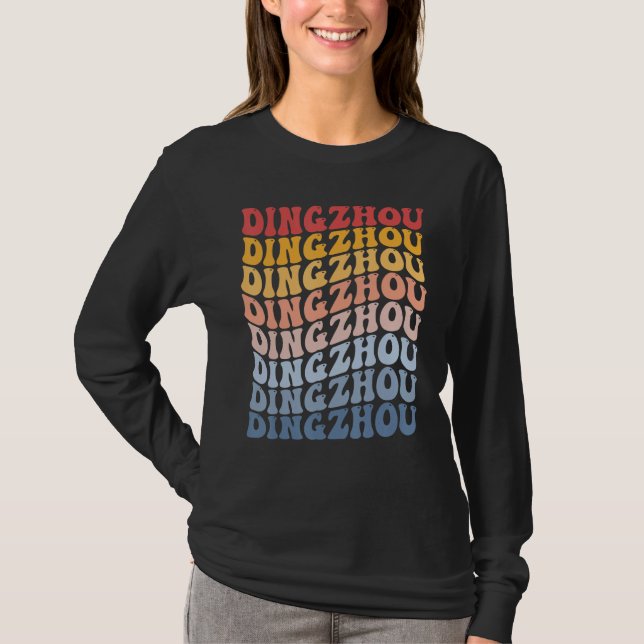 Dingzhou City Groovy Retro T-Shirt (Vorderseite)