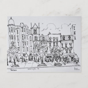 Dining im Freien entlang der Indiana St.   Washing Postkarte