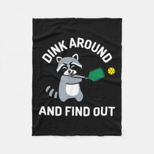 Dink around und find out lustiges Pickleball Fleecedecke