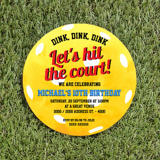 Dink Dink Pickleball Geburtstag Einladung