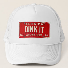 Dink It Pickleball Fan | Retro FL License Plate Truckerkappe