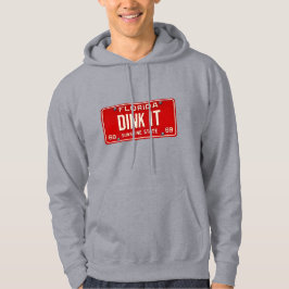 Dink It Pickleball Player Fan Retro License Plate Hoodie