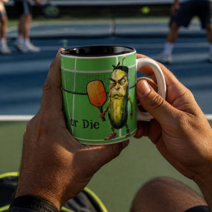 Dink oder Die Funny Dill Zweifarbige Tasse