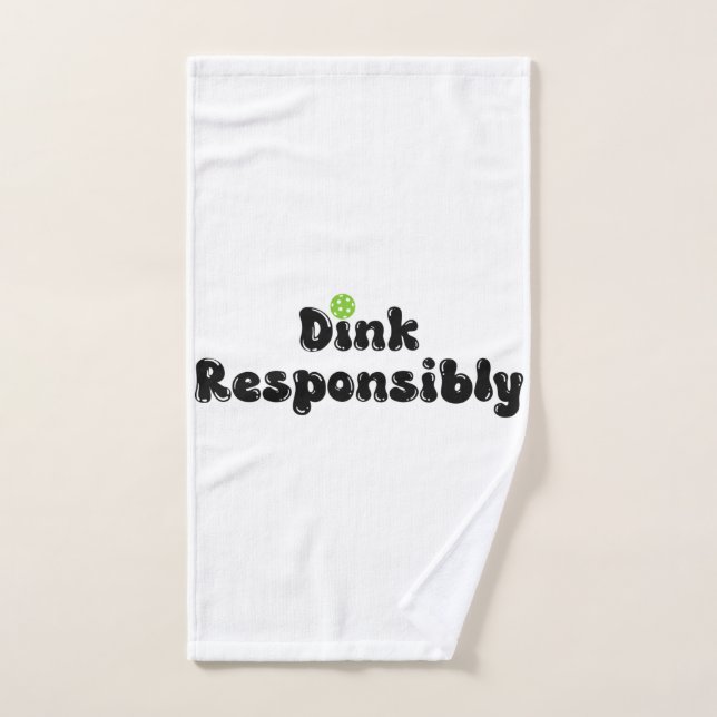 Dink Responsible - Funny Pickleball Gift Handtuch (Handtuch)