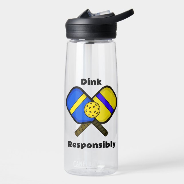 Dink Responsible Pickleball Spaß Puff Trinkflasche (Links)