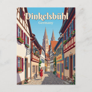 Dinkelsbühl Altstadt Gasse Deutschland Postkarte