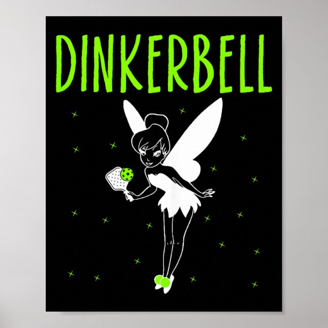 Dinkerbell lustiger Pickleball-Fan Paddleball-Spie Poster (Vorne)