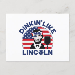 Dinkin Like Lincoln Feiertagspostkarte