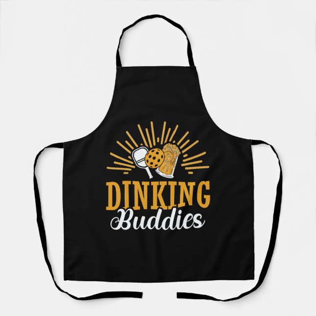 Dinking Buddies Pickleball Paddle Sports Game Schürze (Vorderseite)