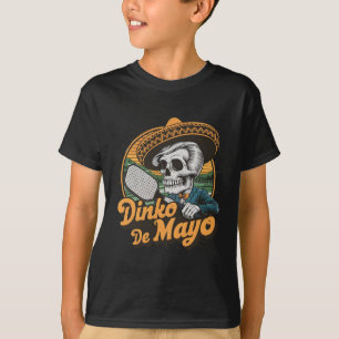 Dinko De Mayo Funny Picklebyll Cinco De Mayo Skele T-Shirt