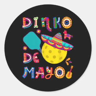 Dinko De Mayo Lustiger Cinco De Mayo Lustiger Pick Runder Aufkleber