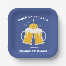 Dinks & Drinks Bier Tasse jubeln Pickleball