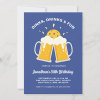 Dinks & Drinks Bier Tasse Pickleball Geburtstagspa