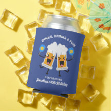 Dinks & Drinks Funny Cartoon Bier Tasse Pickleball