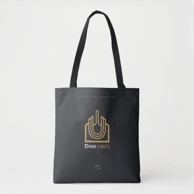 DinkVibes Minimalist Elite Series Schwarze Baumwol (Vorderseite)