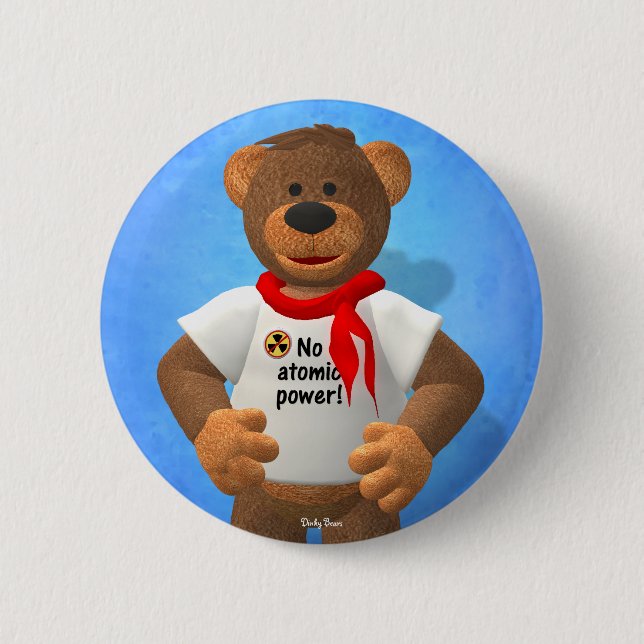 Dinky Bären: Kein AtomPower! Button (Vorderseite)