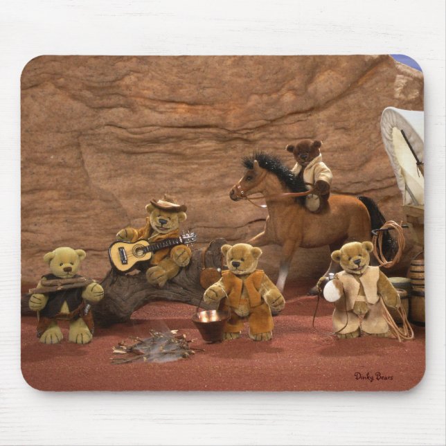 Dinky Bären: Wildes Westleben Mousepad (Vorne)