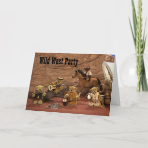 Dinky Bären: Wildes WestParty Einladung
