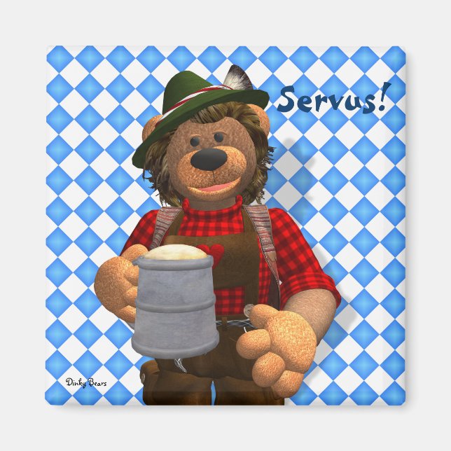 Dinky Bears Bavarian Oktoberfest Bear Magnet (Vorne)