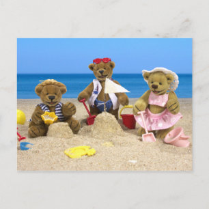 Dinky Bears Beach Fun Postkarte
