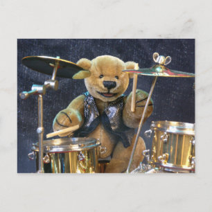 Dinky Bears Drummer Postkarte