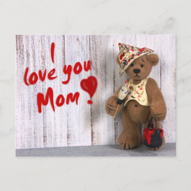 Dinky Bears: Ich Liebe dir Mama Postkarte (Vorderseite)