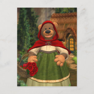 Dinky Bears: Kleine Rothalskappe Postkarte