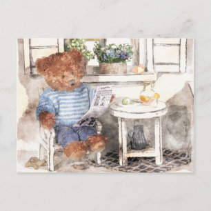 Dinky Bears Watercolor - Lesebar Postkarte