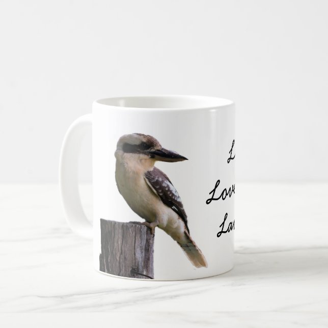 Dinky Tasse mit einem niedlichen kookaburra (Vorderseite Links)