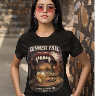 Dinner Fail Damen Bella+Canvas Slim Fit Dunkel T-Shirt