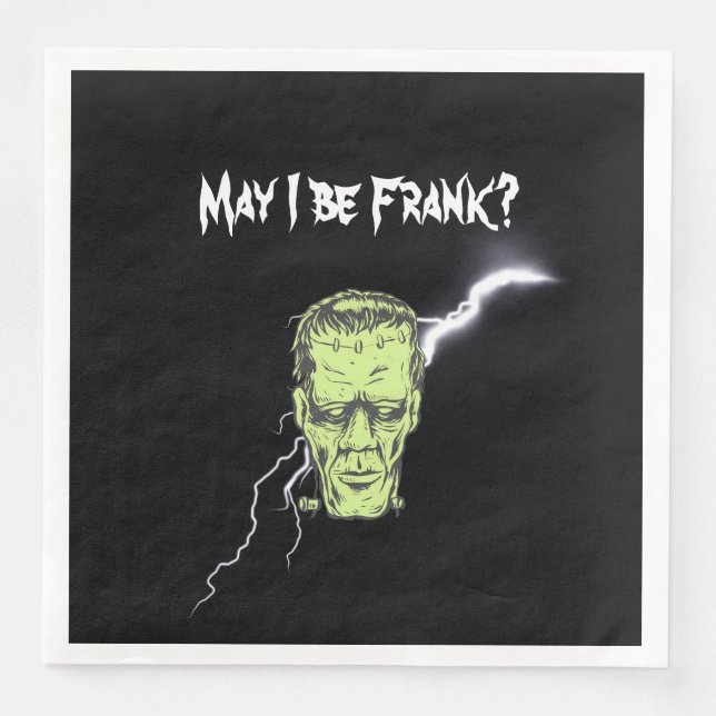 Dinner Napkins, Mai, ich sei Frank, Frankenstein Serviette (Vorderseite)