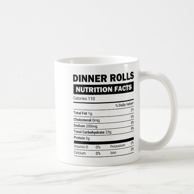 Dinner Rolls Nutrition Facts Family Matching Chris Kaffeetasse (Rechts)