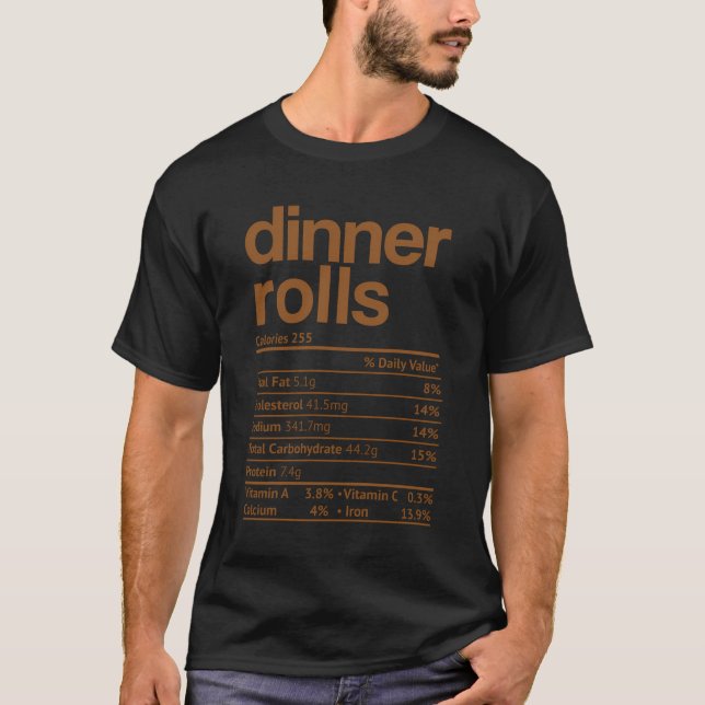 Dinner Rolls Nutrition Facts Funny Erntedank Ch T-Shirt (Vorderseite)