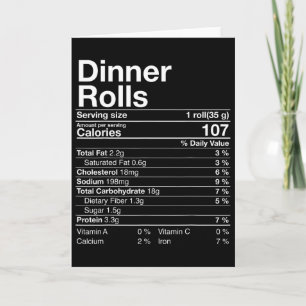 Dinner Rolls Nutrition Fakten Erntedank Geschenke  Karte