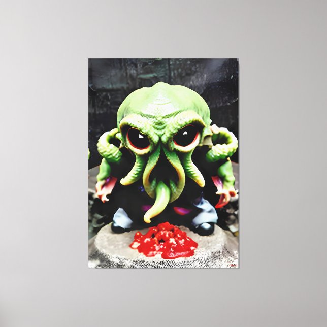 Dinner with Cthulhu Leinwanddruck (Vorderseite)