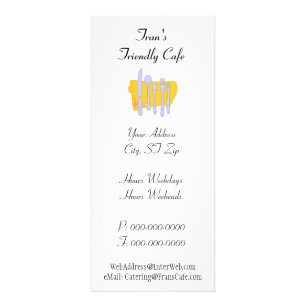 Dinnware Custom Restaurant Werbevorlage Werbekarte