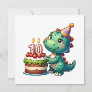 Dino 10. Geburtstag Einladung
