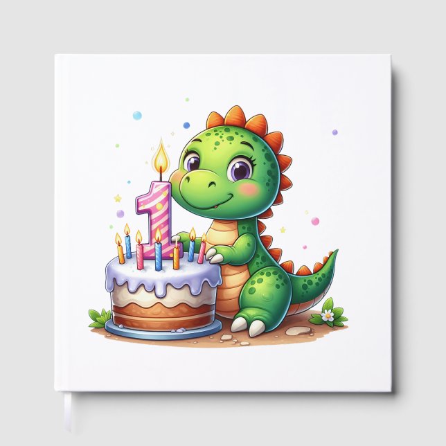 Dino 1. Geburtstag Gästebuch (Vorderseite)