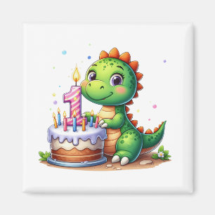 Dino 1. Geburtstag Magnet