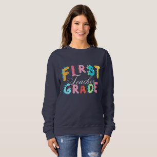 Dino 1. GRADE Schülerschule für Squad Sweatshirt