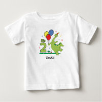 Dino 2. Geburtstag Baby T - Shirt