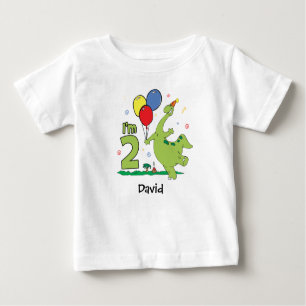 Dino 2. Geburtstag Baby T - Shirt