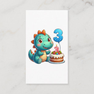 Dino 3. Geburtstag Begleitkarte