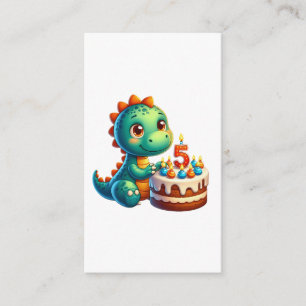 Dino 5. Geburtstag Begleitkarte