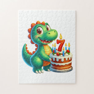 Dino 7. Geburtstag Puzzle